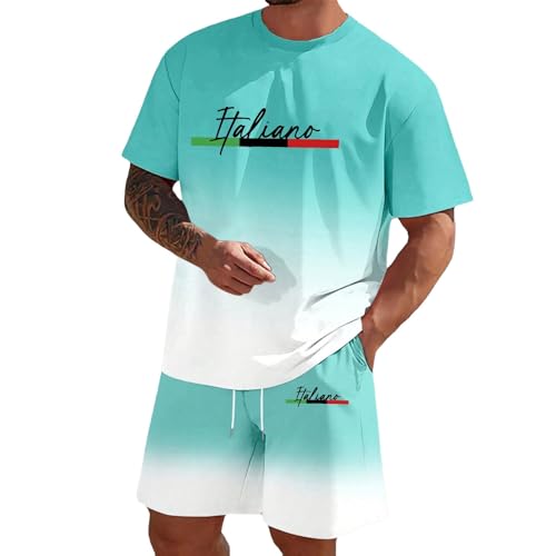 Ensemble de jogging d'été homme vêtement deux pièces t-shirt short de rue
