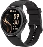 TOOBUR Smart Watch pour les hommes femmes, 40mm HD Smartwatch, Compatible avec Android & iOS, Répondre/faire des appels, surveiller la fidélité avec Step/Calorie/HR Tracker,IP68, Magnifique & Comfy, Cadeau en boîte, Beau pour les hommes, Noir