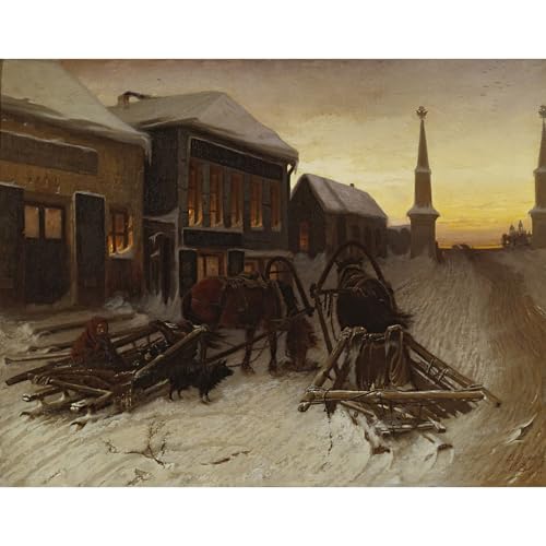Impression sur toile La dernière taverne de Vasily Perov grand tableau deco maison 127 cm