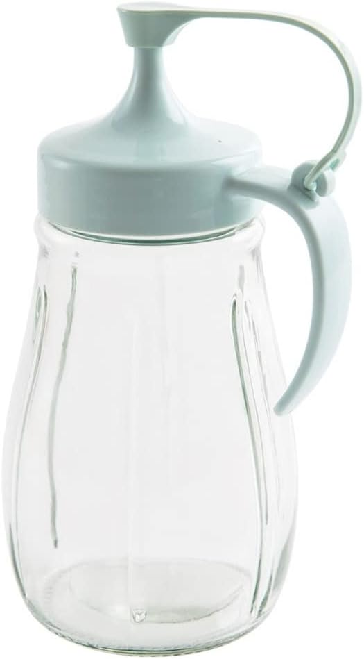 Glass Oil Container Leak-Proof Household Soy Sauce Bottle Kitchen Supplies Vinegar Pot Small Tank(Blue)