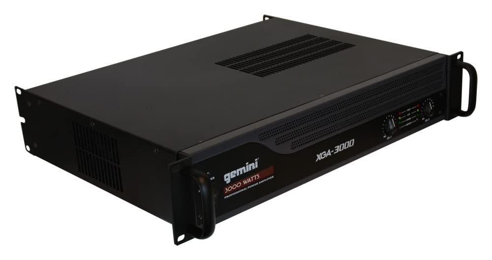 Image secondaire de Gemini Sound XGA-3000 – Amplificateur professionnel pour DJ de classe AB, 2x 200W – Amplificateurs de puissance multizone pour s