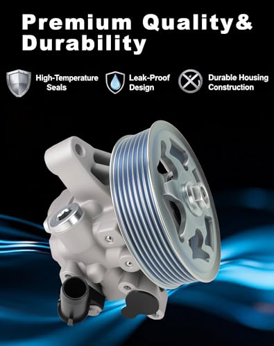 Image of 21-5456 Steering Pump with Pulley Compatible with 2006-2011 Honda Civic | Flecto, Compatible with 1.8L Civic models, Replaces 56110-RNA-A01, 56110-RNA-A02 and 56110-RNA-305