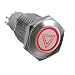 ESUPPORT 12V Car Vehicle Red LED Light Emergency Hazard Warning Push Button Metal Toggle Switch 16mm