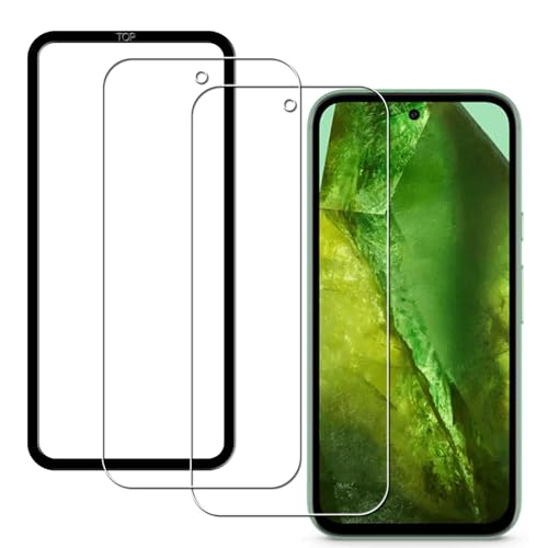 For Google Pixel 8a �K���X�t�B���� �t���ی�t�B���� ���Y���Ɏq�f�ސ� 9H �\�ʍd�x �����K���X �Ϗ��� ��ʕی�t�B���� 2���Z�b�g �K�C�h�g�t��