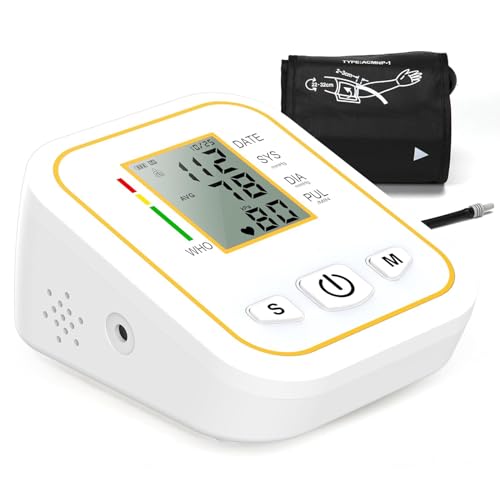 bestyks Tensiómetro de Brazo digital, Monitor de presión arterial para uso doméstico, Detector...