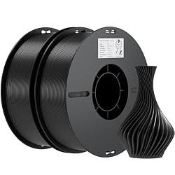 Creality PLA Filament 1.75mm, Black & Black, 2‑Pack, 2KG Total