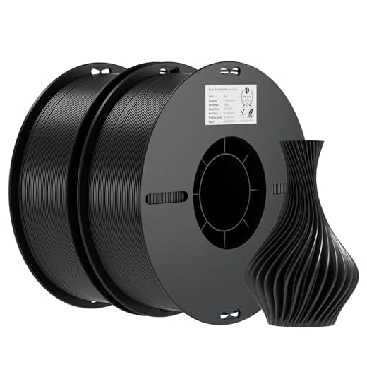 ⚡ Creality PLA Filament 1.75mm Bundle 2KG, High Precision +/-0.02mm 3D Printer Filament, Consistent Extrusion, Smooth Printing, 2 Pack 1KG Spool,Fits for Most FDM 3D Printers(Black*2)