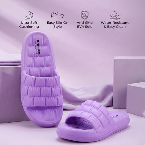 Image of KOBURG Ultra Slides for Women| Stylish | Comfy | Super soft | Ultra-Light | EVA | Slippers | Flip Flops for Women KF-454