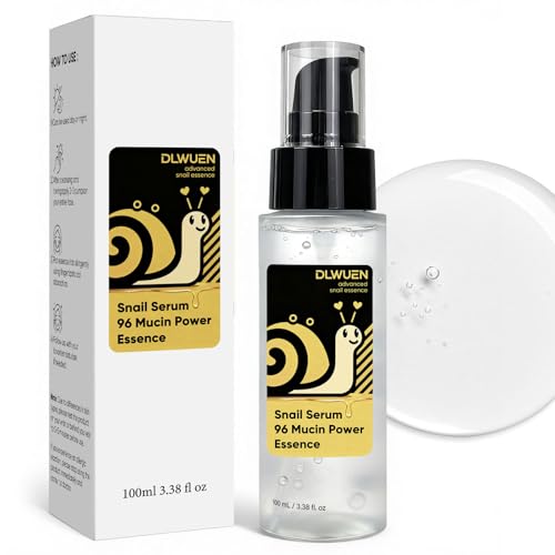 Snail Mucin Serum 100ml, Hydrating Serum for Face with Snail Secretion Filtrate for Dull Skin, Advanced Snail 96% Mucin Power Essence for All Skin Types