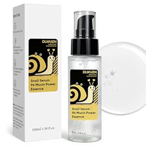 Snail Mucin Serum 100ml, Hydrating Serum for Face with Snail Secretion Filtrate for Dull Skin, Advanced Snail 96% Mucin Power Essence for All Skin Types, Snail Mucin Repairing and Moisturizing Serum