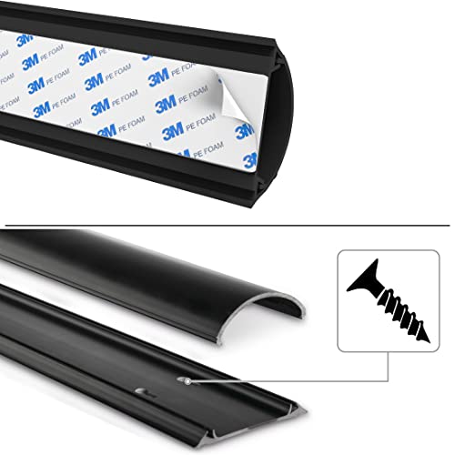 HAMA Canalina Portacavi 100 x 7 x 2.1 cm, Nero