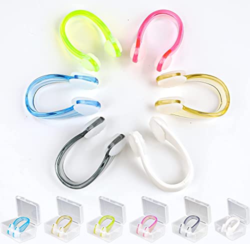 Swimming Nose Clip, Reusable Convenient Waterproof Nose Protector with Waterproof Silica Gel for Showering Bathing Surfing Snorkeling Other Water Sports