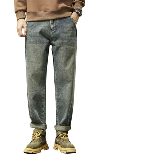 Men Harem Loose Fit Denim Trousers Baggy Pants Mens Oversized Black Jeans