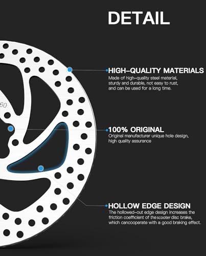 stio 160mm Scooter Brake Disc Rotor Pad 6 Holes Rounded compatible with KAABO Wolf Warrior 11+,Wolf Warrior 11 PRO+,Wolf Warrior GT Pro,Wolf King+,Wolf King GT Pro,Wolf King GT/GTR Brake Parts 1PC
