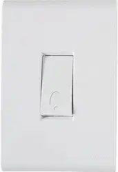 Conjunto 4x2 com 1 Pulsador Campainha Tramontina Liz 10 A 250 V Branco