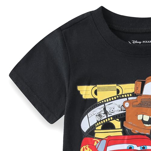 Image of Disney Cars Boys Short Sleeve T-Shirt and Shorts Set for Toddler Little to Big Kids