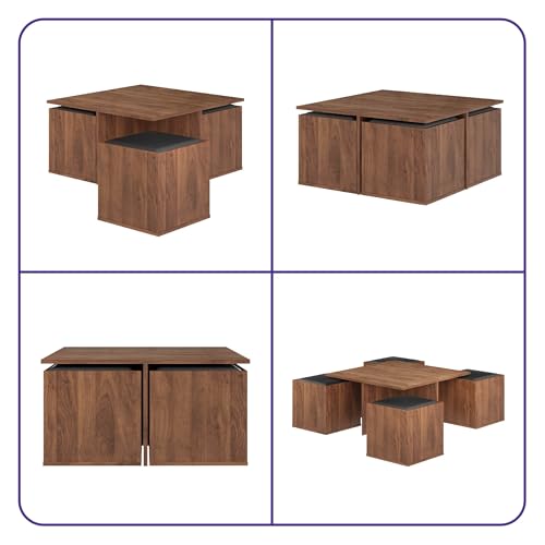 Image of Wakefit Center Table | 1 Yr Warranty | Coffee Table for Living Room Wooden, Tea Table for Living Room Wooden, Sofa Table, Free Installation from Brand, Modern Multi-Functional & Wobble-Free(Serdin)