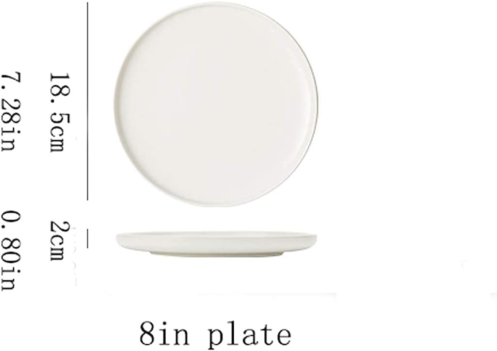 Dishes Dessert Plates Ceramic Dessert Plate, Classic Breakfast Plate, Matt Glaze Serving Plate Suitable for Family Daily Use and Restaurant Catering. Appetizers Salad Pla