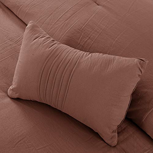 Image of Modern Threads 4-Piece Garment-Washed Comforter Set Beck Dark Rose Queen