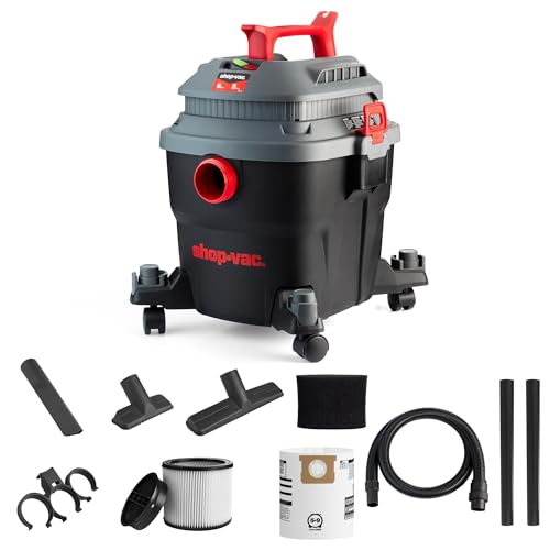 Shop-Vac 6 Gallon 5 Peak HP Wet/Dry Vacuum, Portable Shop