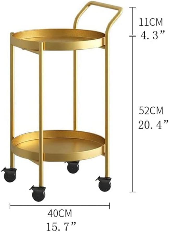 Carrito de bar de metal con ruedas para ahorrar espacio en cocinas pequeñas 3