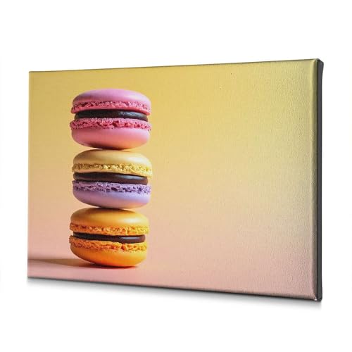 Toile murale macarons colorés pour déco de salle de bain zen