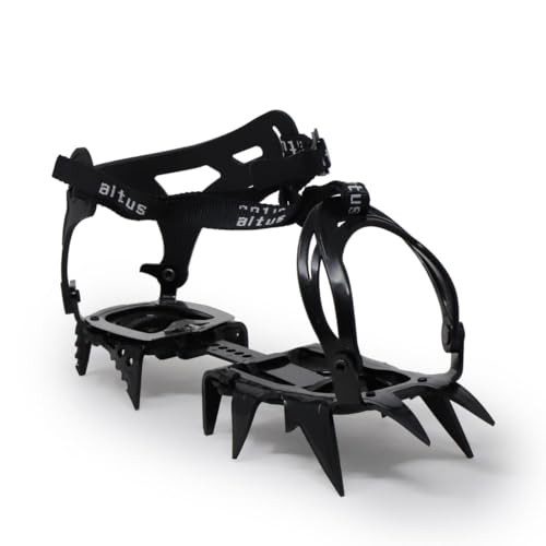Posets | Altus | Crampon | Crampon à 12 Pointes | Crampon de Glace et Neige, Noir