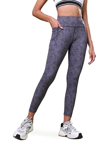 Image of TECHNOSPORT Womens High Rise Skinny Fit Activewear Tights for Running, Gym and Sports