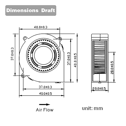 Ventilateur de refroidissement 40x40x20mm Turbo pour imprimante 3D robuste