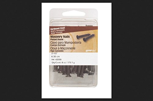 Hillman 2-1/2 in. L Masonry Steel Nail Fluted Shank Flat