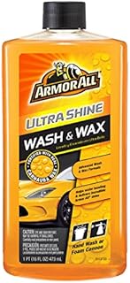 Ultra Shine Car Wash and Wax by Armor All, Car Wax and Cleaner for Cars, Trucks and Motorcycles, 16 Fl Oz