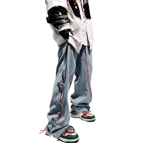 Men's Hip Hop Slim Fit Retro Denim Jeans