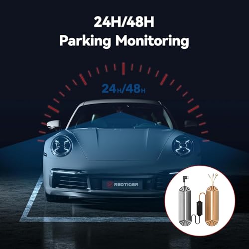 Image of REDTIGER Dash Cam Multi-Size Hardwire Kit with Dual Indicator Light, USB C Power Port, Includes 4 Types of Fuses Adapters,24H Parking Monitoring with Low Voltage Protection