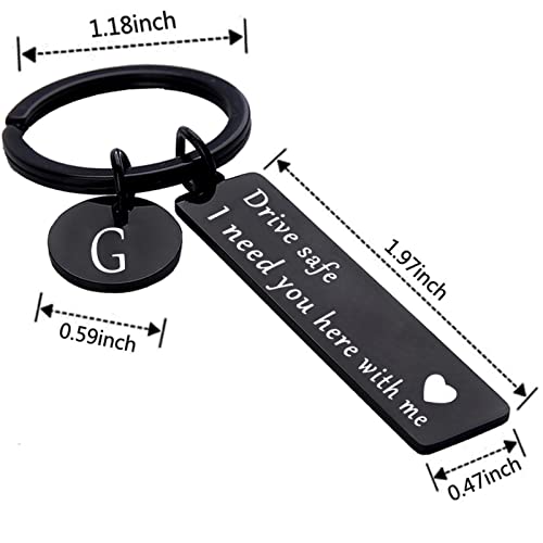 Image of drive safe keychain for him key rings for her men boyfriend