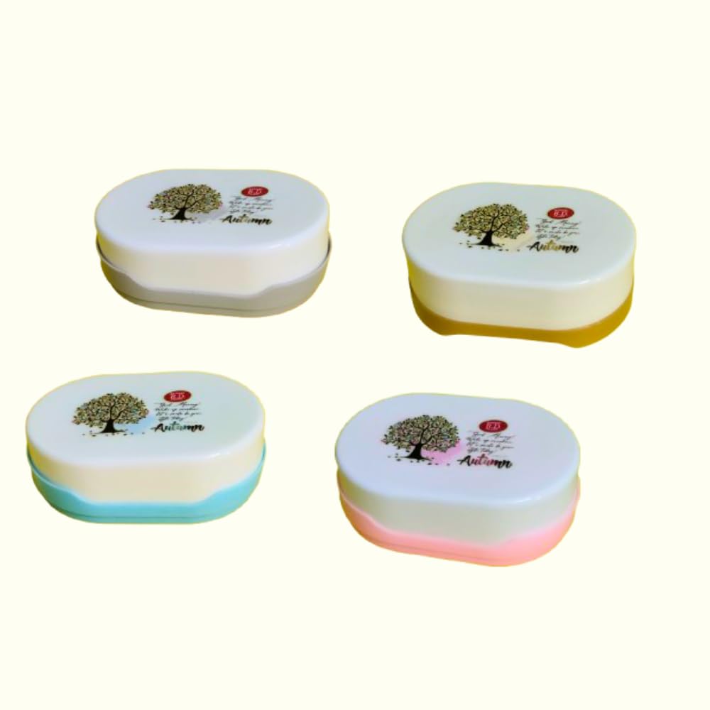 Plastic Travel Soap Box/Case/Holder/Tray/Dish Set with Lid - Bathroom & Kitchen Sink Holder, Pack of 4 (B0DF2MNNC8) Amazon Price History, Amazon Price Tracker