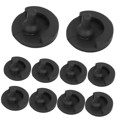 LAPYAPPE 10 Piezas Almohadilla De La Freidora Para Reemplazo Silicio Freír Accesorio Pies Inserciones Cubras De Freidora De Aire Sin Ceño Negro Gel De Sílice