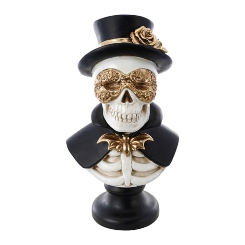 Chaks Büste Skulptur Barock Skelett Mister Venedig | Halloween Dekofigur Karneval