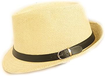 Magg Funky Summertime Beachside Unisex Brim Designed Buckle Fedoras Sun Hat (Buckle Yellow)