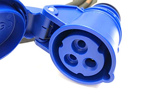16 Amp 3 Pin 240V IP44 Extension Lead - PCE Blue - 2.5mm² Heavy Duty H07RN-F Rubber Cable - 16A HO7 (50 Metre) - Image 4
