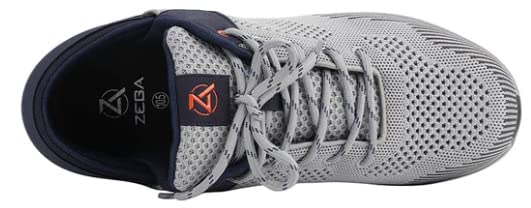 ZEBA Men's Hands Free Slip-On Walking Shoes Steel Navy4