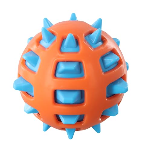 xianynow Palla per Cani Indistruttibile da 12 cm, Palla di Gomma per Cani, Palline Squeak Cane, Palline per Cane Grandi con Punte Morbide, Adatta per Gioco, Sollievo Dalla Noia