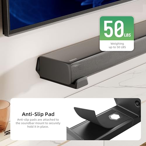 Soporte de pared para barra de sonido universal ajustable compatible con Sonos, Samsung y JBL 5