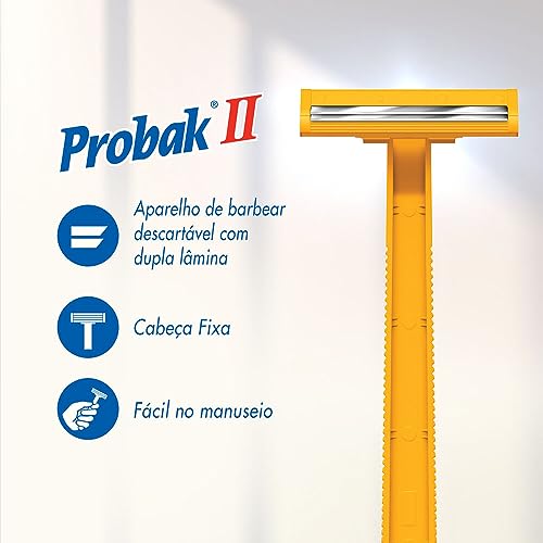 Aparelho de Barbear Descartável Gillette Probak II - 7 Unidades