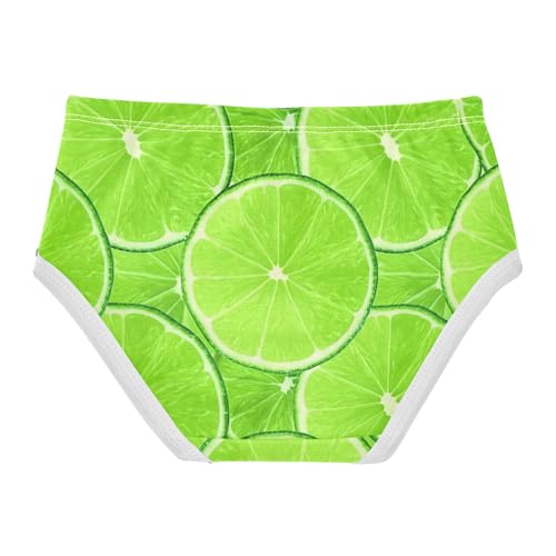 Girls Underwear Toddler 2t Cotton Little Girl Panties Bright Underpants Briefs Lime Slices Green2