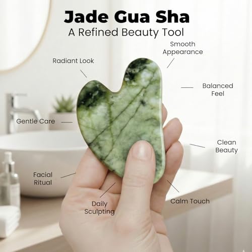 Image of ROSELYNBOUTIQUE Gua Sha Facial Tools & Ice Roller for Face (Green) | Wrinkles Fine Lines Puffiness Massager Facial Self Care Gifts for Men Women