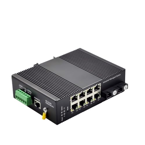 Commutateur géré Gigabit POE avec 2 ports optiques et 8 RJ45 pour réseau industriel robuste