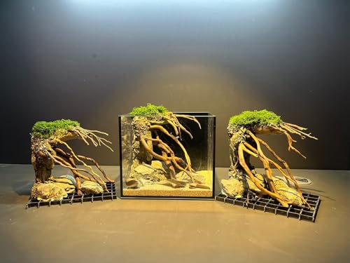 Image of AWXZOM Aquarium Driftwood Centerpiece Aquarium Landscape, Handcrafted Fish Tank hardscape Landscape (style2)