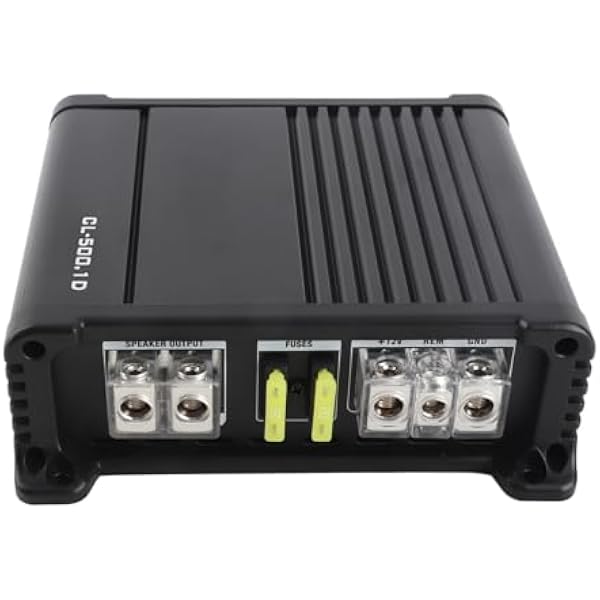 1-kanałowy Samochodowy Wzmacniacz Monoblokowy 500W 2Ω 300W 4Ω 1-kanałowy Samochodowy Wzmacniacz Monoblokowy 500W 2Ω 300W 4Ω do Uniwersalnych Głośników Samochodowych, Wysokowydajny Metalowy a