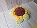 Crochet sunflower turtle, handmade crochet sunflower turtle
