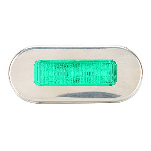aqxreight 12V Stainless Steel Marine LED Navigation Light Lamp for Boats Yachts (Green)